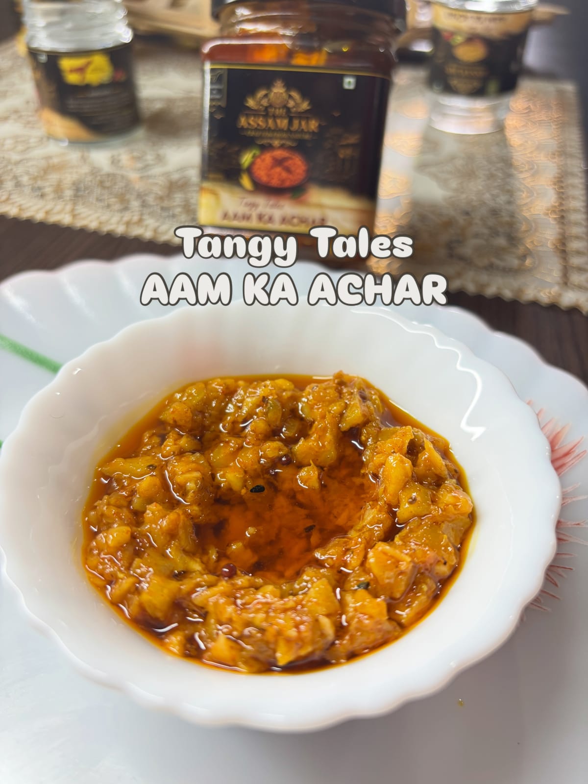 A bowl of handcrafted Aam Ka Achar mango pickle