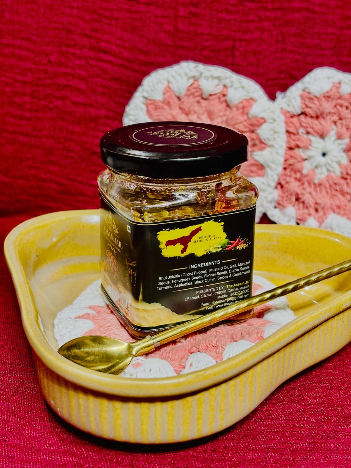 Bhut Jolokia pickle jar by The Assam Jar